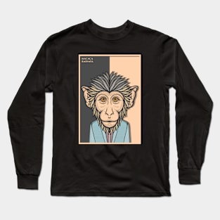 Bonnet Macaque Monkey Long Sleeve T-Shirt